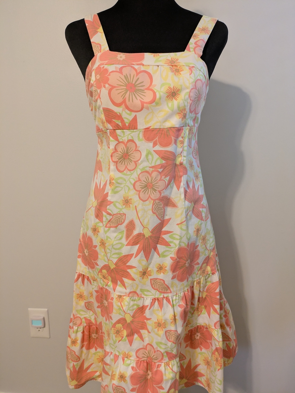 Bay Studios Floral Sundress Size 6P Detachable Straps Summer